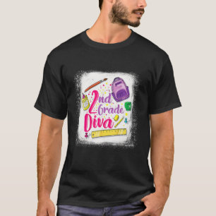 2Nd Grade Diva First Day Of School Girl Back To Sc T-Shirt
