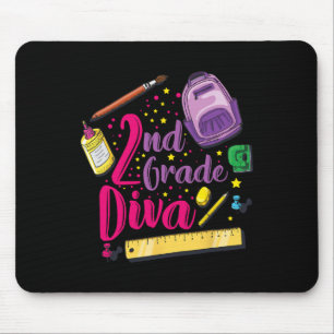 2nd Grade Diva First Day Of School Girl Clothes Gi Mouse Pad