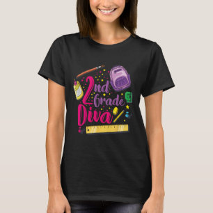 2nd Grade Diva First Day Of School Girl Clothes Gi T-Shirt