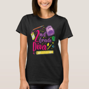 2nd Grade Diva First Day Of School Girl Clothes T-Shirt