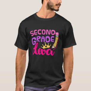 2Nd Grade Diva First Day Of School Girl Clothes T-Shirt