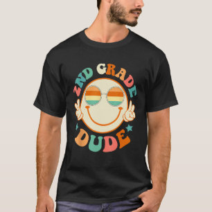 2nd Grade Dude Happy Face First Day Back To School T-Shirt
