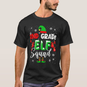 2nd Grade ELF Squad Funny Christmas ELF Kids Teach T-Shirt