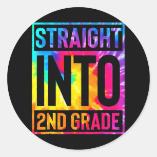 2nd Grade First Day of School Back To Boys Girls Classic Round Sticker