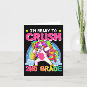 2nd Grade Girls Unicorn Crush Second Grade Back To Card