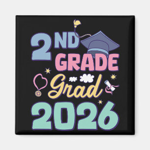 2nd Grade Graduation 2026 Proud Grad Second Grade Magnet