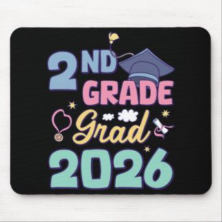 2nd Grade Graduation 2026 Proud Grad Second Grade  Mouse Pad