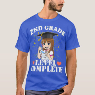 2nd Grade Graduation Girl Who Loves Anime and T-Shirt