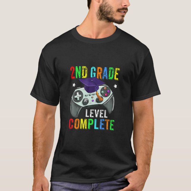 2Nd Grade Graduation Tee Level Complete Video Game (Front)