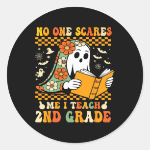 2nd Grade Halloween Teacher Educator Second Grade Classic Round Sticker