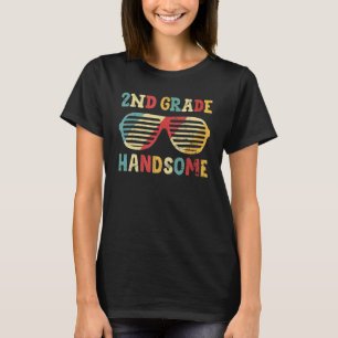 2nd Grade Handsome Sunglasses Back To School T-Shirt