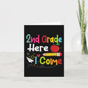 2nd Grade Here I Come Teacher Back To School Boys  Card
