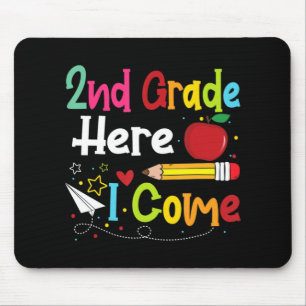 2nd Grade Here I Come Teacher Back To School Boys Mouse Pad