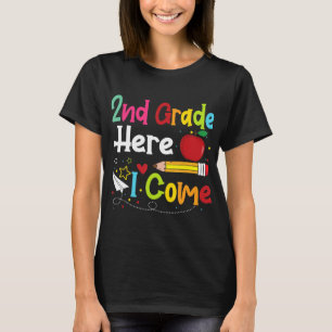 2nd Grade Here I Come Teacher Back To School Boys  T-Shirt