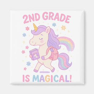 2nd Grade is Magical Unicorn Back to School Magnet
