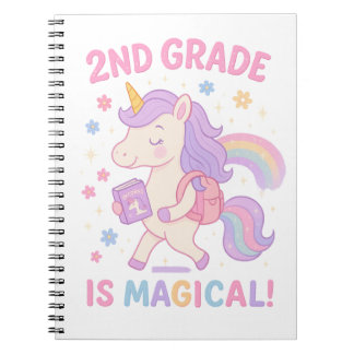 2nd Grade is Magical Unicorn Back to School Notebook