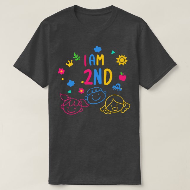 2nd grade Kids Birthday Childrens day for boys and T-Shirt (Design Front)