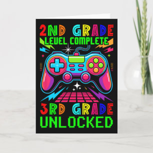 2nd Grade Level Complete 3rd Grade Unlocked Gamer Card
