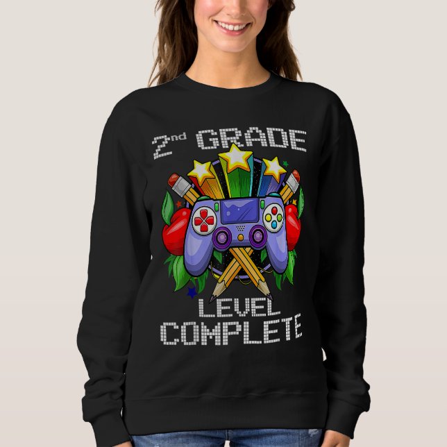 2nd Grade Level Complete Back To School Gift Boys  Sweatshirt (Front)