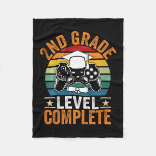 2nd Grade Level Complete Cute Gamer Cl Of 2024 Gra Fleece Blanket