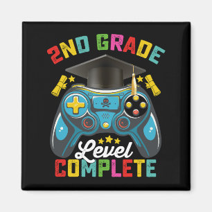 2nd Grade Level Complete Graduation Gaming Gamer Magnet