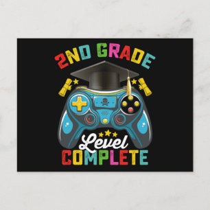 2nd Grade Level Complete Graduation Gaming Gamer Postcard