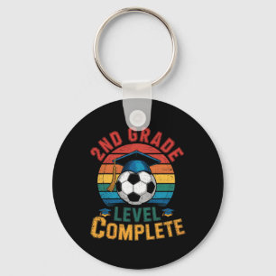 2nd Grade Level Complete Soccer Boy Girl Last Day Key Ring