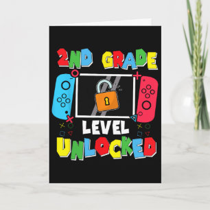 2nd Grade Level Unlocked Ck To School First Day Ga Card