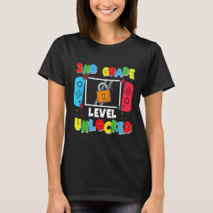 2nd Grade Level Unlocked Ck To School First Day Ga T-Shirt