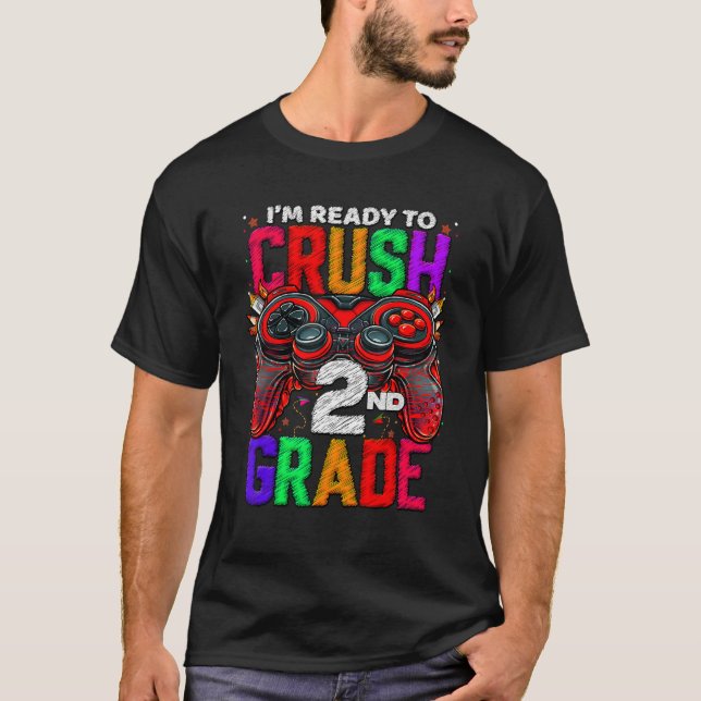 2nd Grade Level Unlocked Game On 2nd Grade Back To T-Shirt (Front)