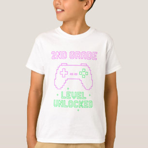2nd Grade Level Unlocked T-Shirt – Neon Gamer Arca