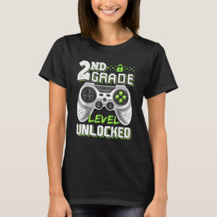 2nd Grade Level Unlocked Video Game Back To School T-Shirt