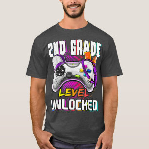 2nd Grade Level Unlocked Video Game Back To School T-Shirt
