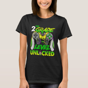2nd Grade Level Unlocked Video Game Back to School T-Shirt