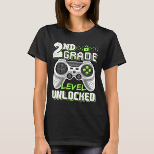 2nd Grade Level Unlocked Video Game Back To School T-Shirt