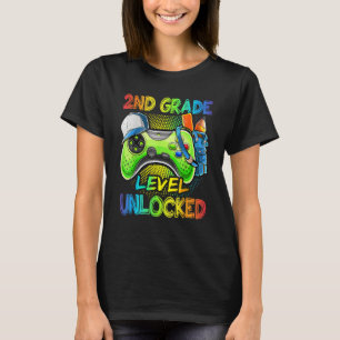 2nd Grade Level Unlocked Video Game Back To School T-Shirt