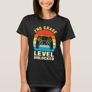 2nd Grade Level Unlocked Video Game Back To School T-Shirt