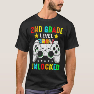 2nd Grade Level Unlocked Video Game Back To School T-Shirt