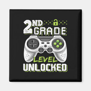 2nd Grade Level Unlocked Video Game Byck To School Magnet