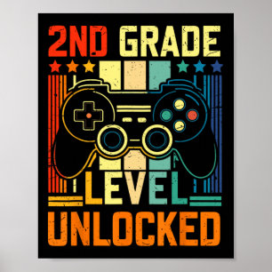 2nd Grade Level Unlocked Video Game Ck To School B Poster