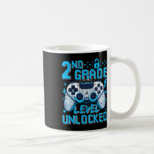 2nd Grade Level Unlocked Video Game First Day Boy Coffee Mug