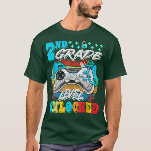 2nd Grade Level Unlocked Video Game Lovers Back To T-Shirt