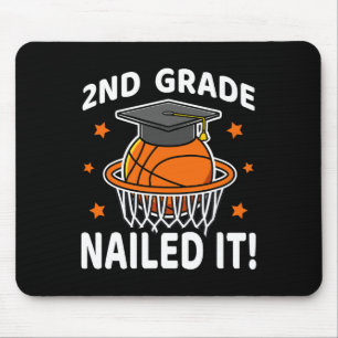 2nd Grade Nailed It Basketball Player Graduation B Mouse Pad
