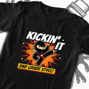 2nd Grade Ninja Kick First Day Back To School T-Shirt