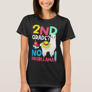 2nd Grade No Prob Llama Second Grade Teacher Humor T-Shirt