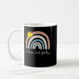 2nd Grade Of Team Pre-K Squad Crew Teacher Rainbow Coffee Mug