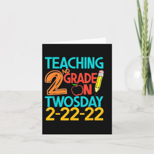 2nd Grade On Twosday 100 Days February 22nd 2022 Card
