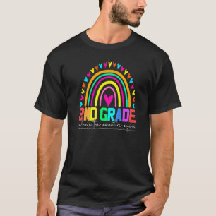 2nd grade rainbow leopard teacher team second grad T-Shirt