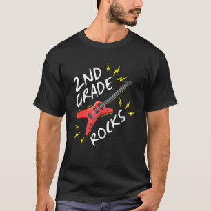 2nd Grade Rock Guitar Music Back To School T-Shirt