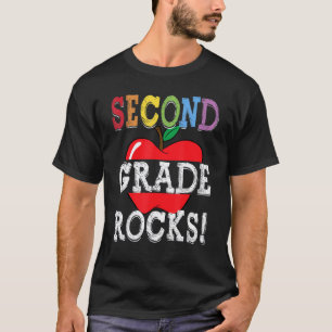 2nd Grade Rocks Back To School Student Kid Teacher T-Shirt